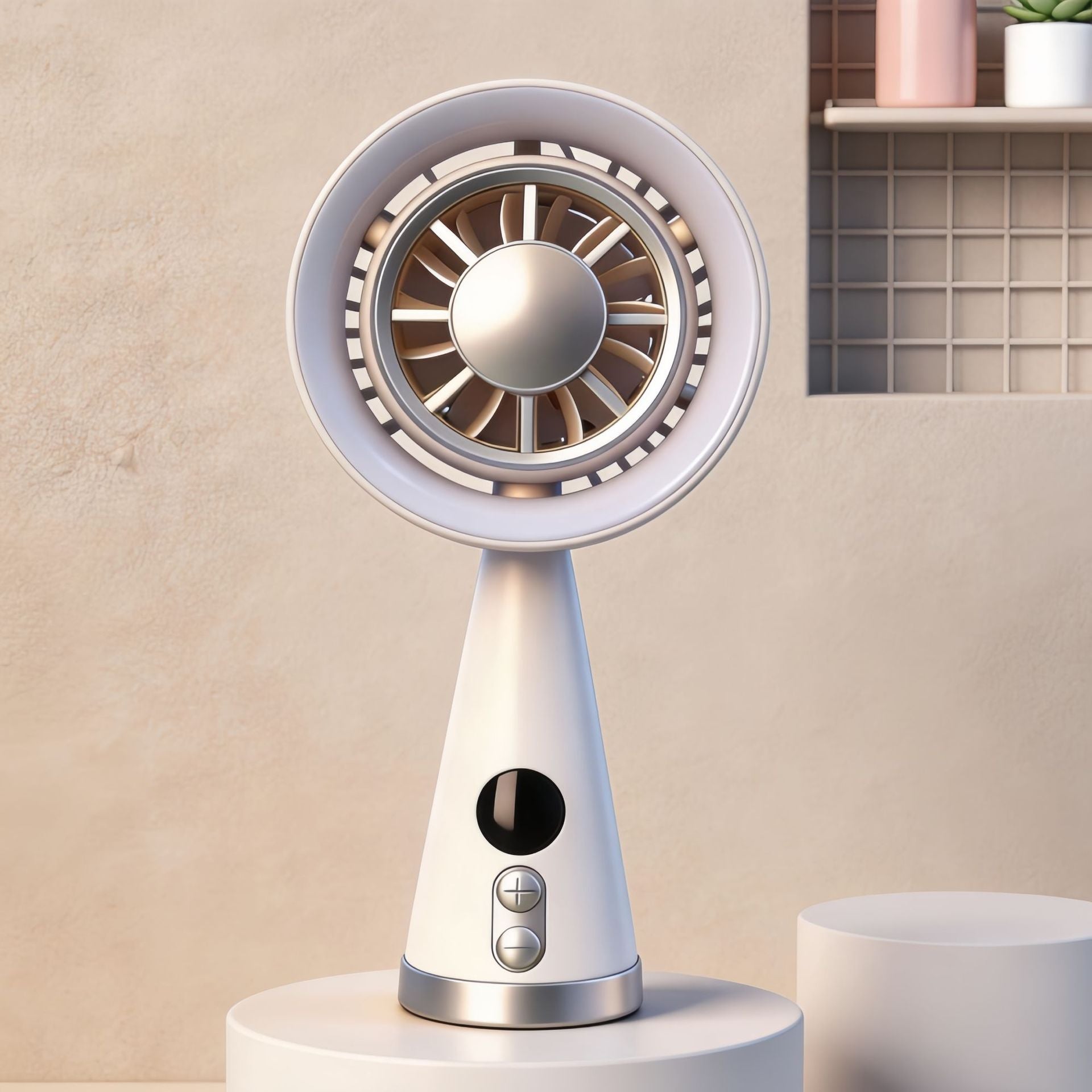 Dames Draagbare Miniventilator met LED Verlichting 4
