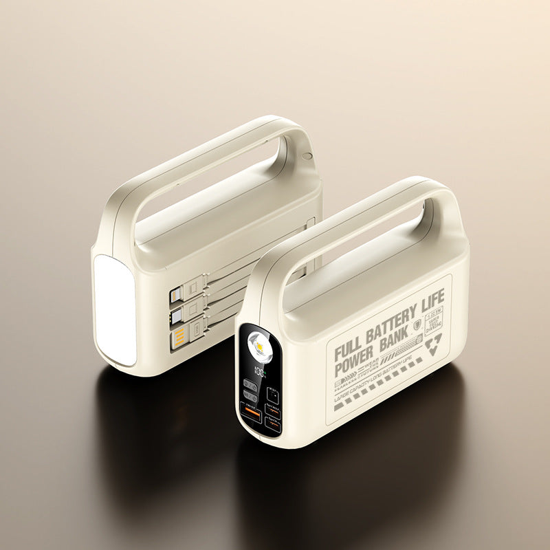 Dames Draagbare Powerbank met Snellaadfunctie en LED-lamp 0