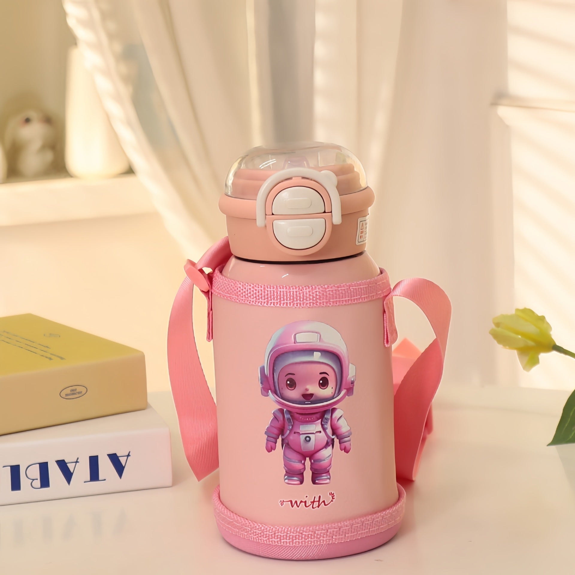 Dames Drinkfles Geïsoleerd Kindvriendelijk Met Rietje 6