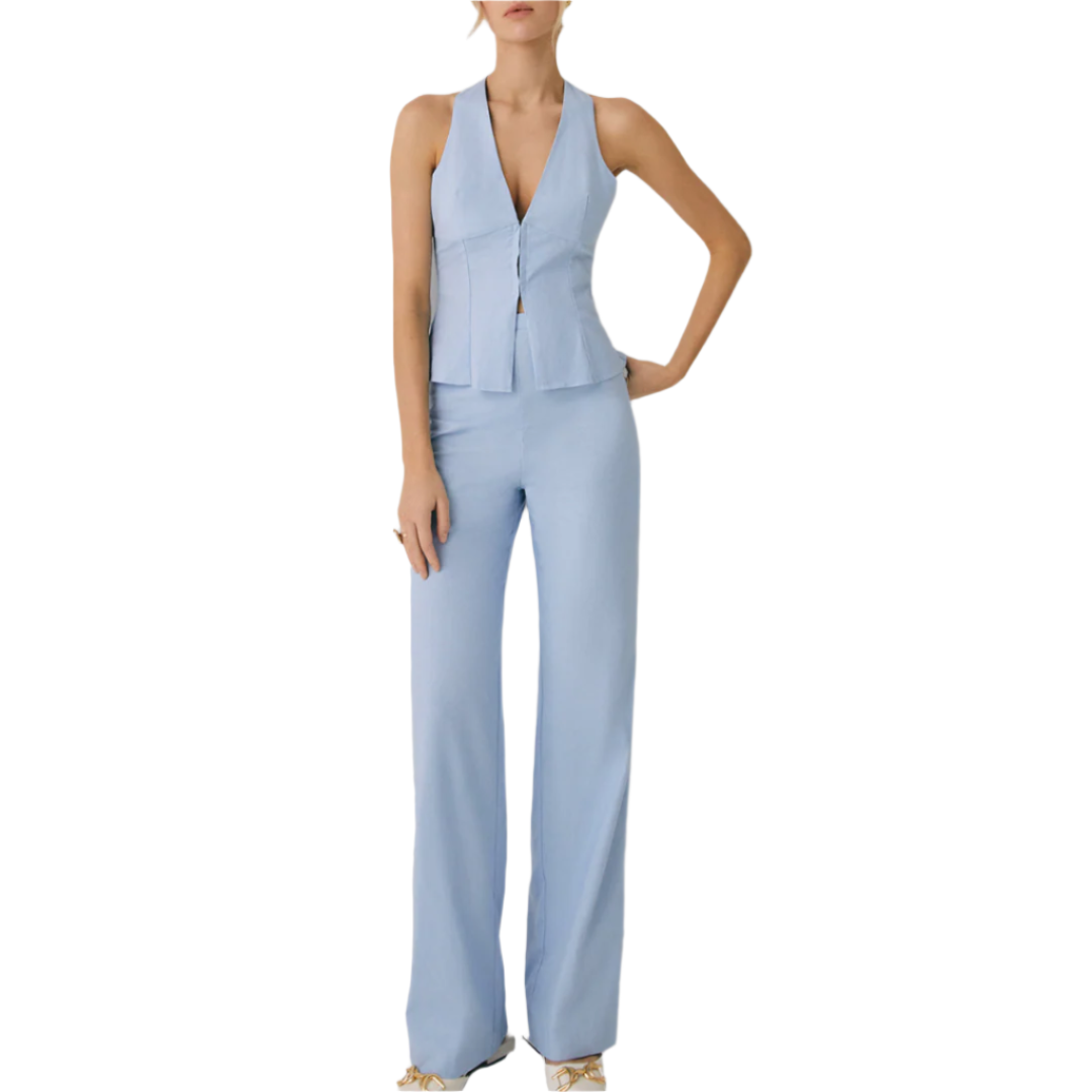 Dames Ensemble Pantalon Droit Chic en Premium Materiaal 0