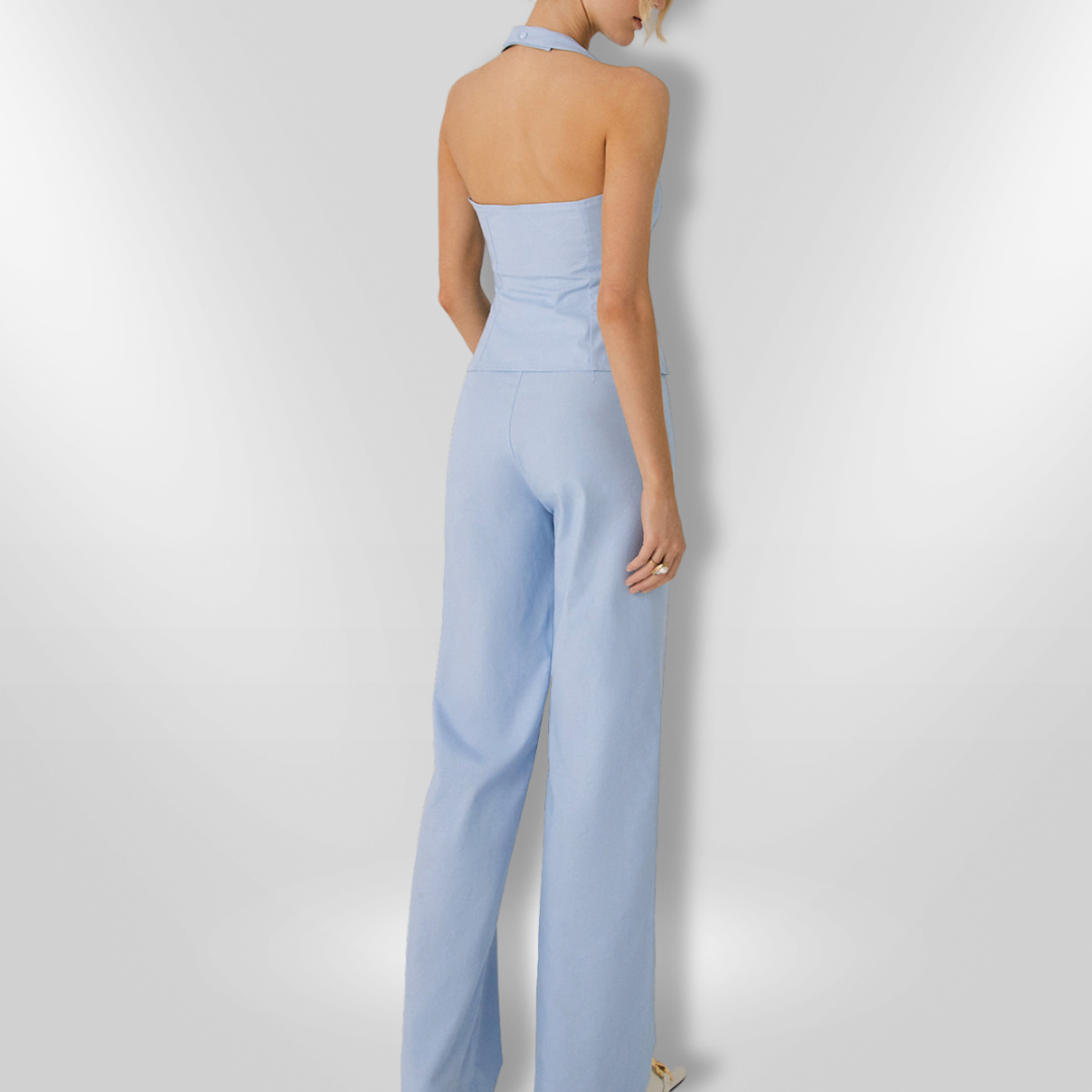 Dames Ensemble Pantalon Droit Chic en Premium Materiaal 2