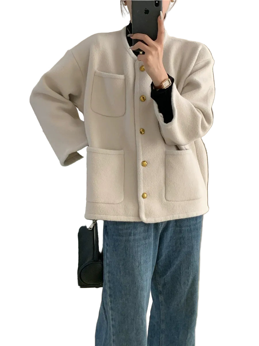 Dames Gebreide Cardigan Met Knopen 0