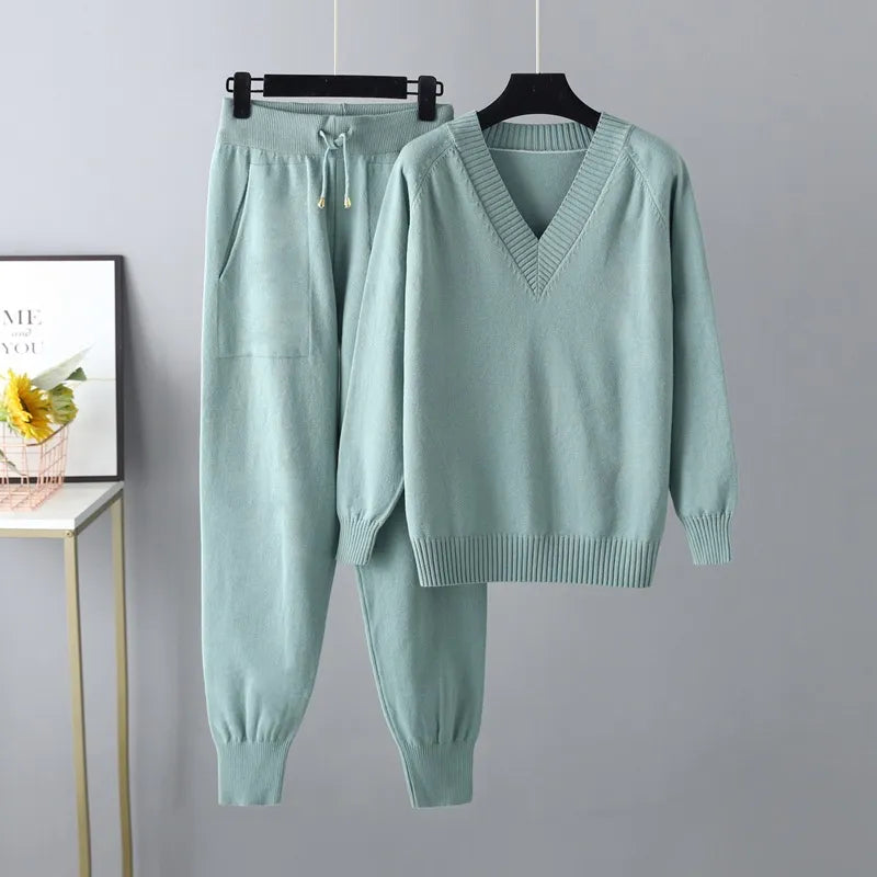 Dames Gebreide Set Casual Polyester 3