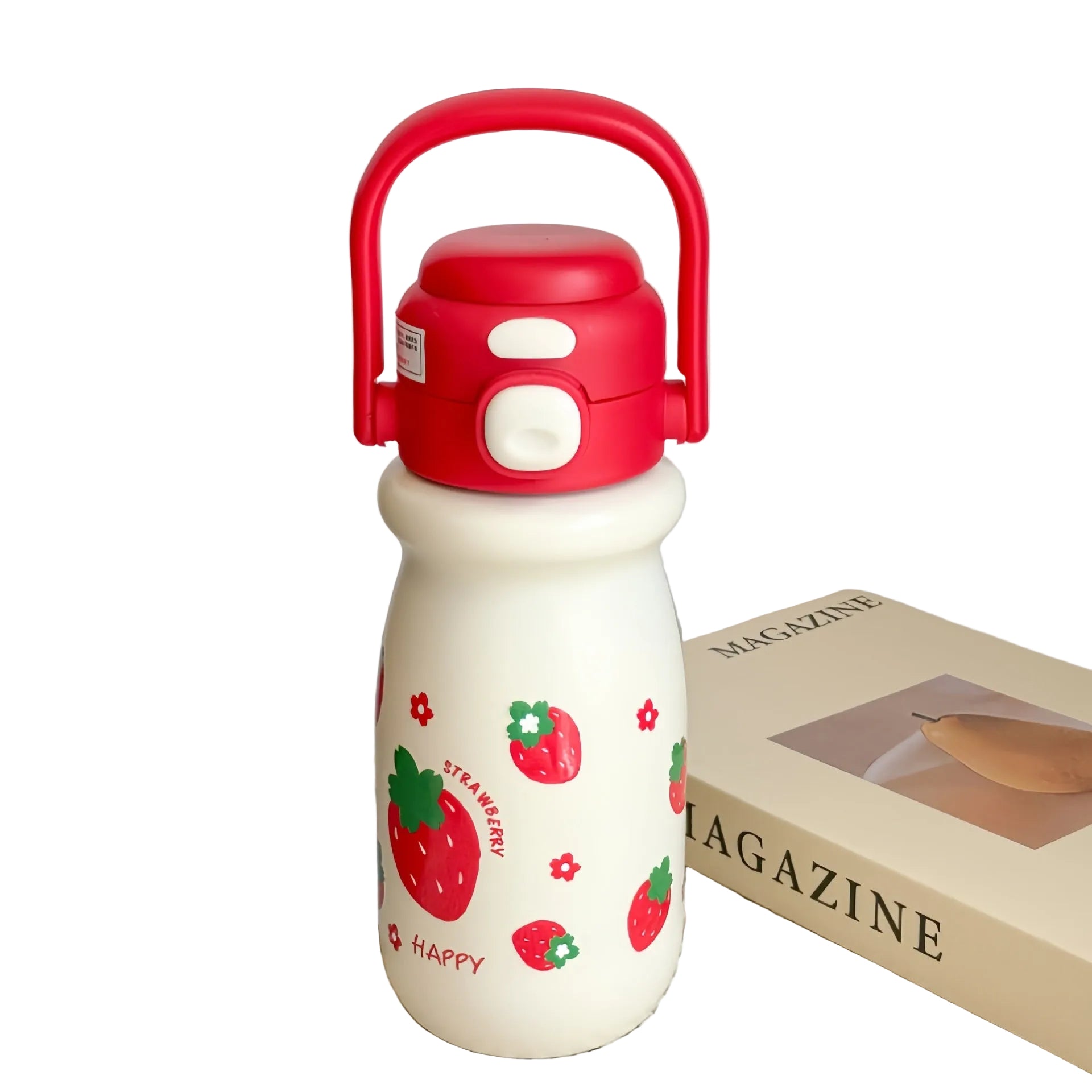 Dames Geïsoleerde Drinkfles Aardbei Design 0
