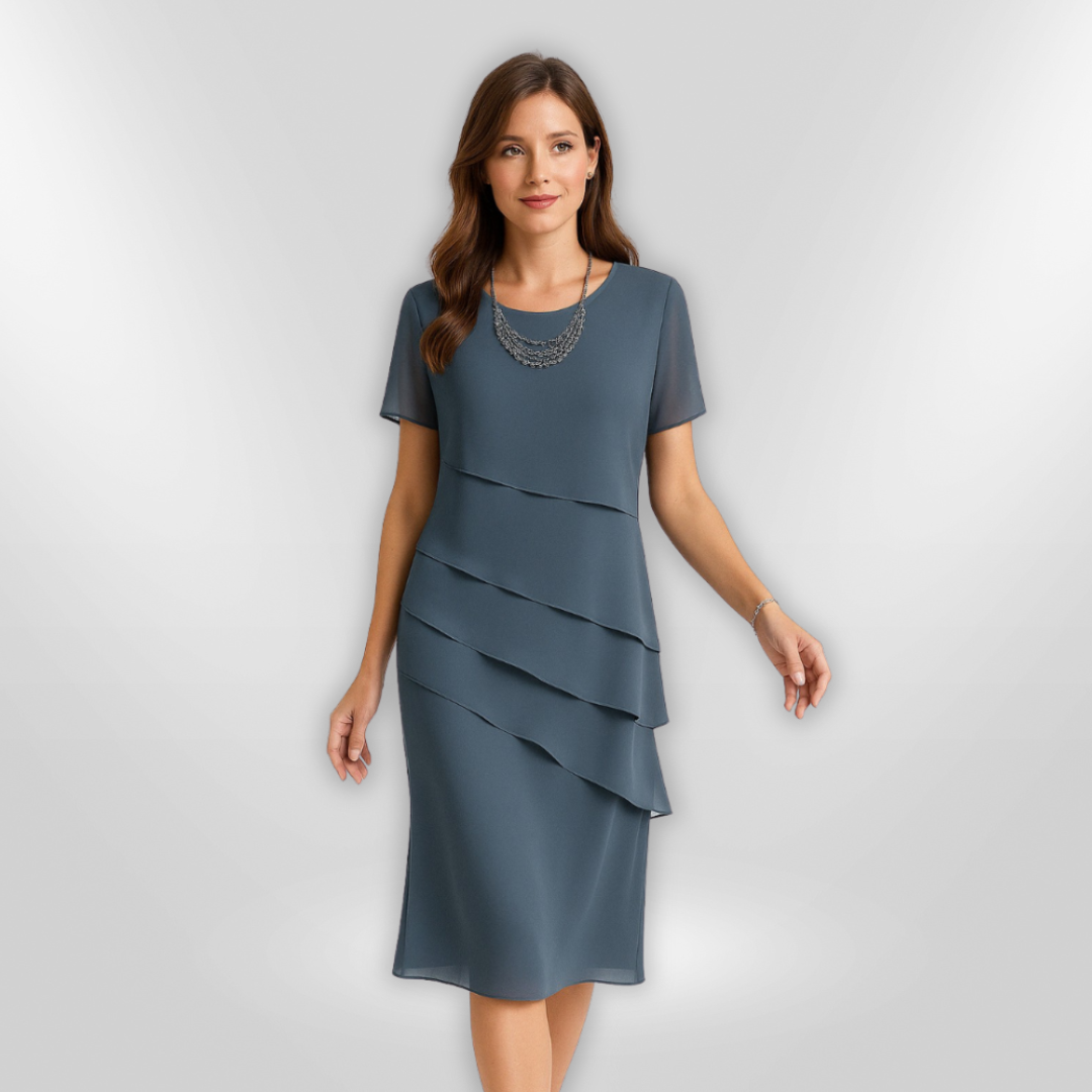 Dames Gelaagde Chiffon Jurk Voor Formele Evenementen 1