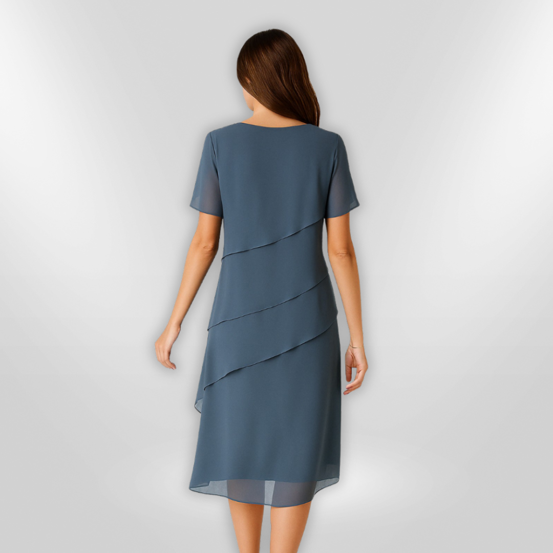 Dames Gelaagde Chiffon Jurk Voor Formele Evenementen 2