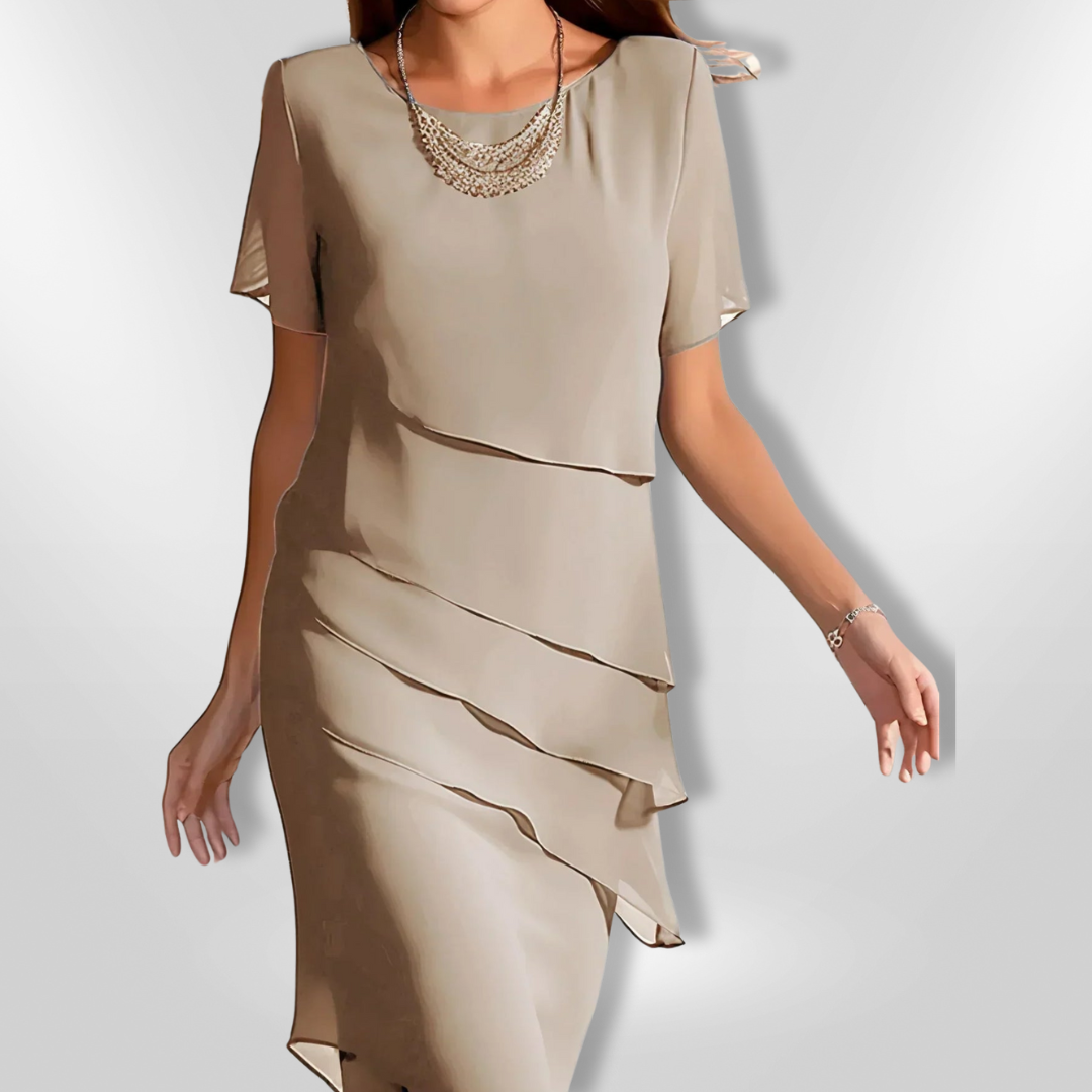 Dames Gelaagde Chiffon Jurk Voor Formele Evenementen 5