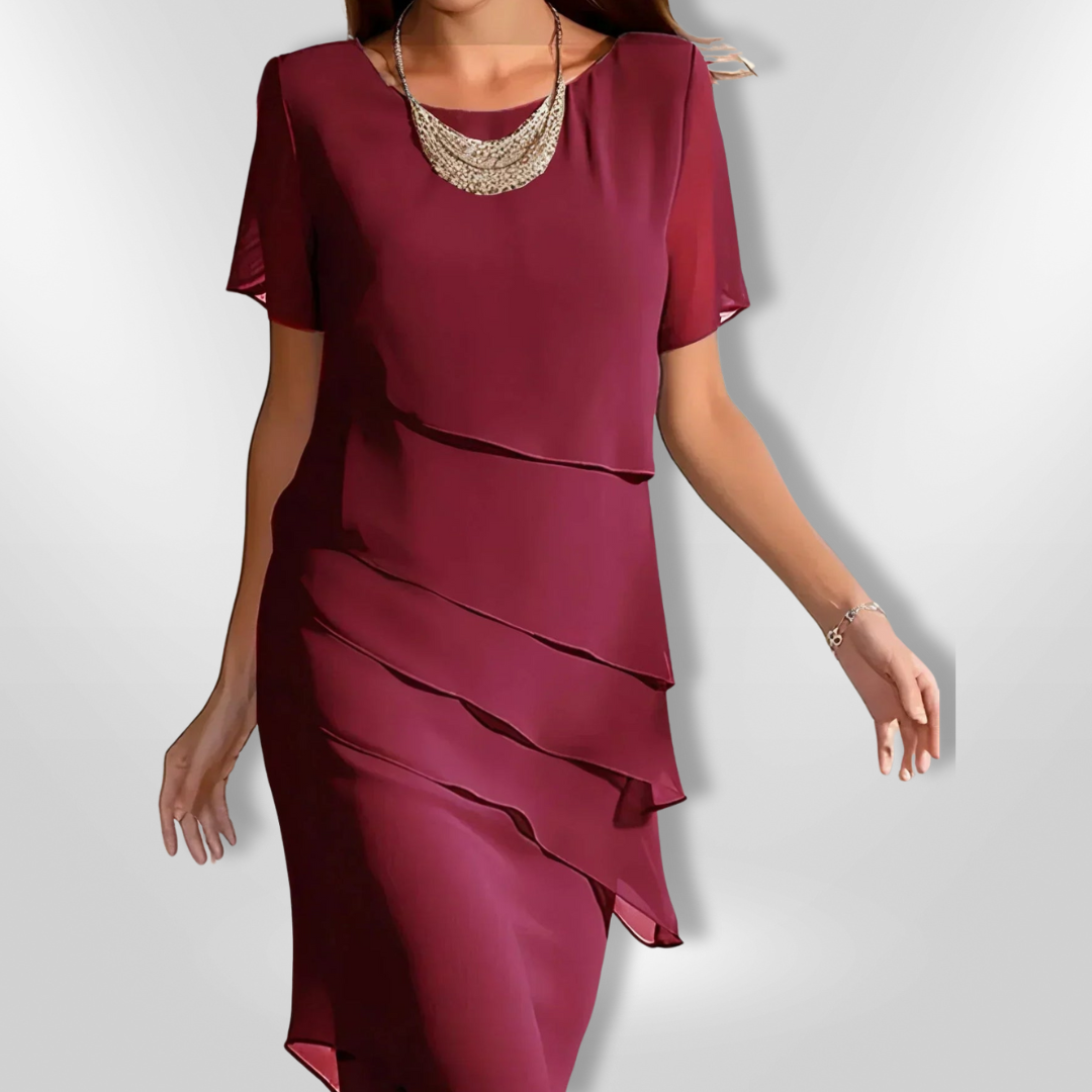 Dames Gelaagde Chiffon Jurk Voor Formele Evenementen 6