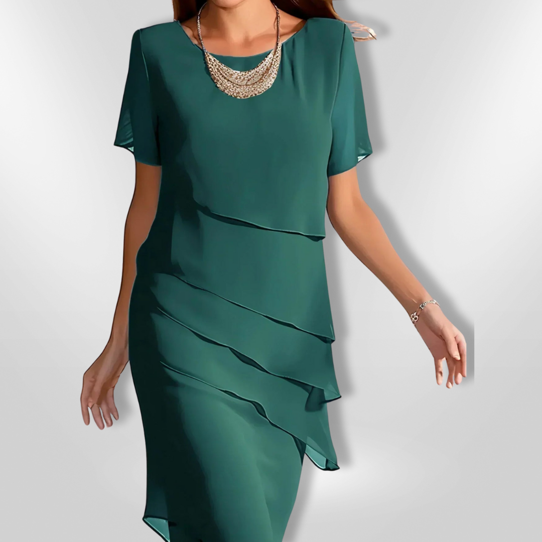 Dames Gelaagde Chiffon Jurk Voor Formele Evenementen 7