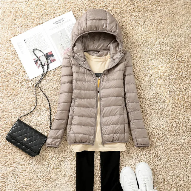 Dames Gewatteerde Donsjas - Slim Fit - Lichtgewicht Met Capuchon 6