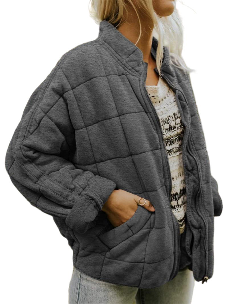 Dames Gewatteerde Jas Oversized Pasvorm 0