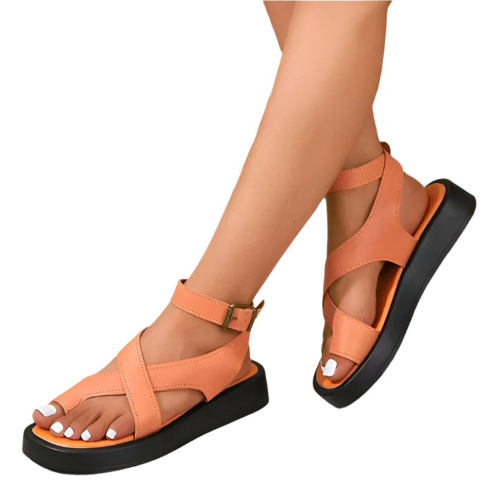 Dames Gladiator Sandalen Met Dikke Zool 0