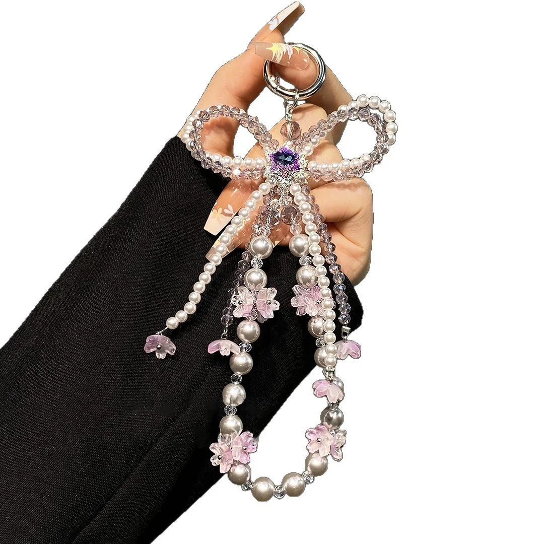 Dames Handtashanger Decoratief met Kralen en Strik 1
