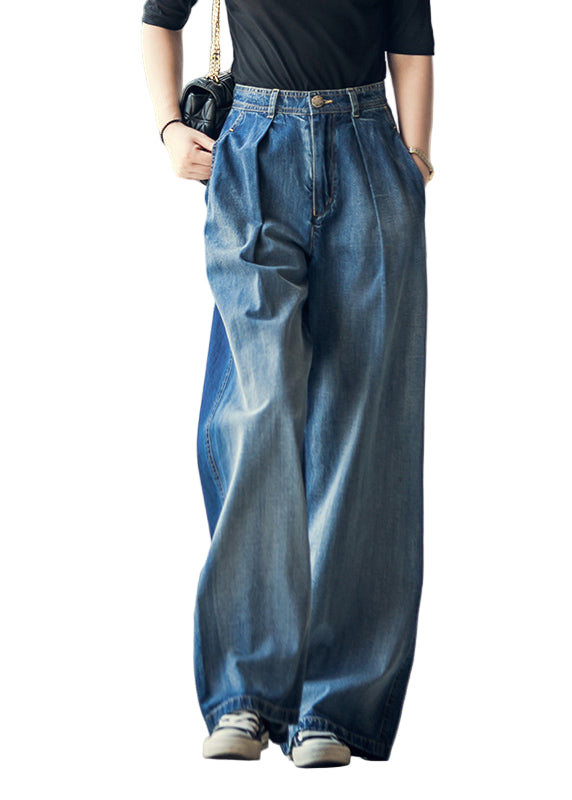 Dames Hoge Taille Broek met Wijde Pijpen 0