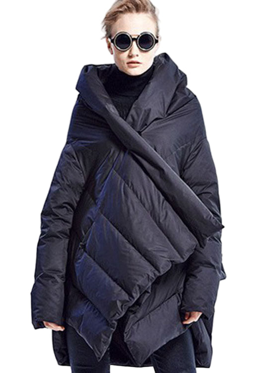 Dames Jas Asymmetrisch Winter Lange Stijl 0