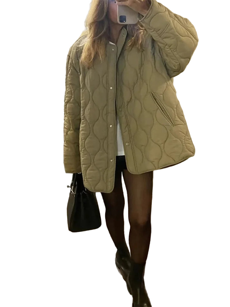 Dames Jas Gewatteerd Oversized Lichtgewicht voor Winter 0