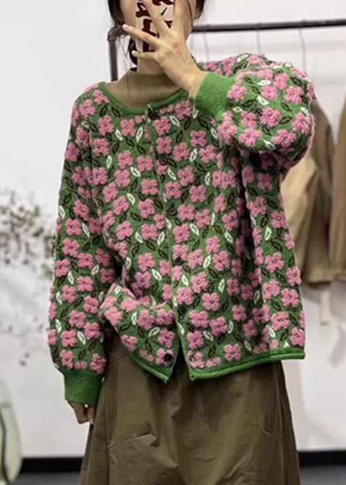 Dames Jas Met Lange Mouwen Bloemenprint Casual Design 2