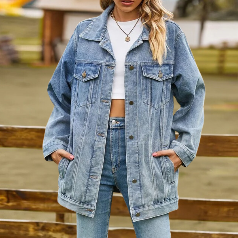 Dames Jas Oversized Retro Voor de Winter 1