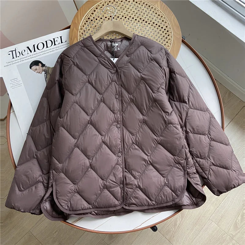Dames Jas Winter Casual Puffer Jacket Met Enkele Knoopsluiting 2