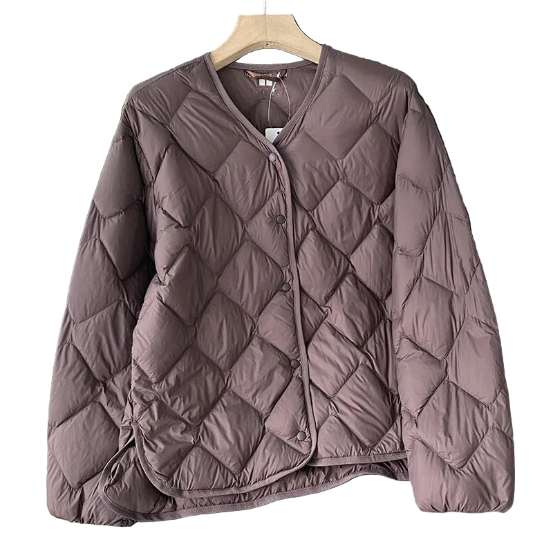 Dames Jas Winter Casual Puffer Jacket Met Enkele Knoopsluiting 6