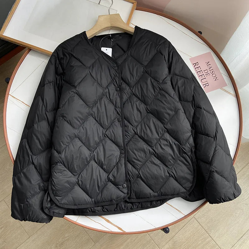 Dames Jas Winter Casual Puffer Jacket Met Enkele Knoopsluiting 8