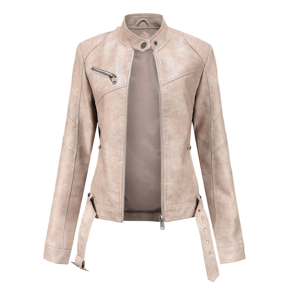 Dames Jas Winter Modern Met Ritsdetails 0