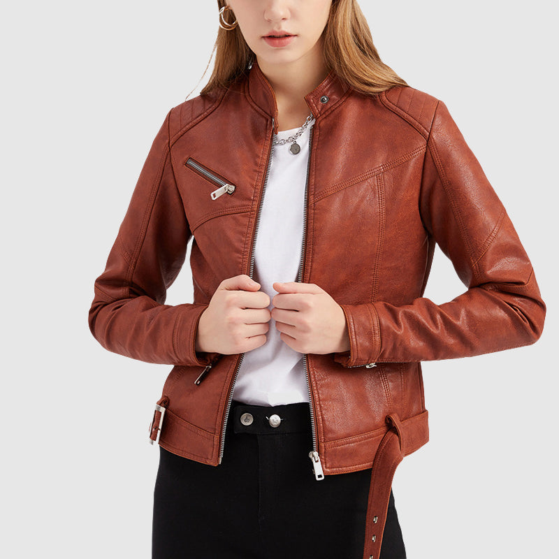 Dames Jas Winter Modern Met Ritsdetails 2