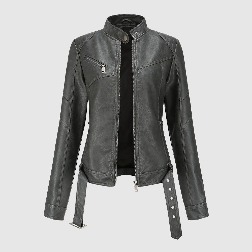 Dames Jas Winter Modern Met Ritsdetails 4