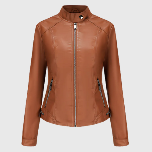Dames Jas Winter Modern Met Ritsdetails 5