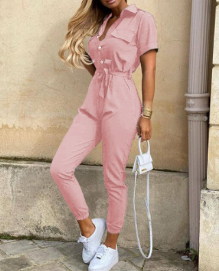Dames Jumpsuit Feestelijk met Knoopsluiting 6