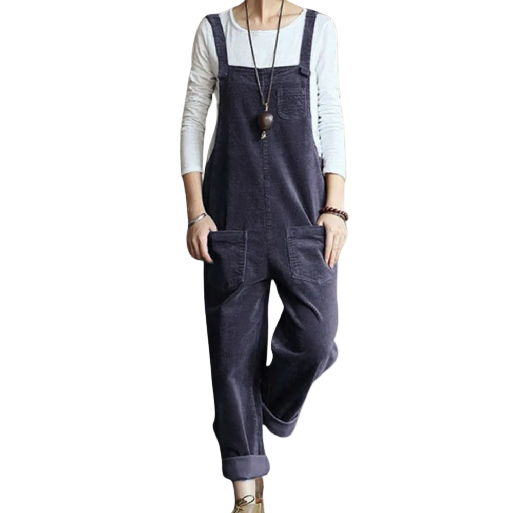 Dames Jumpsuit Feestelijk van Fluweel met Lange Broeken 0