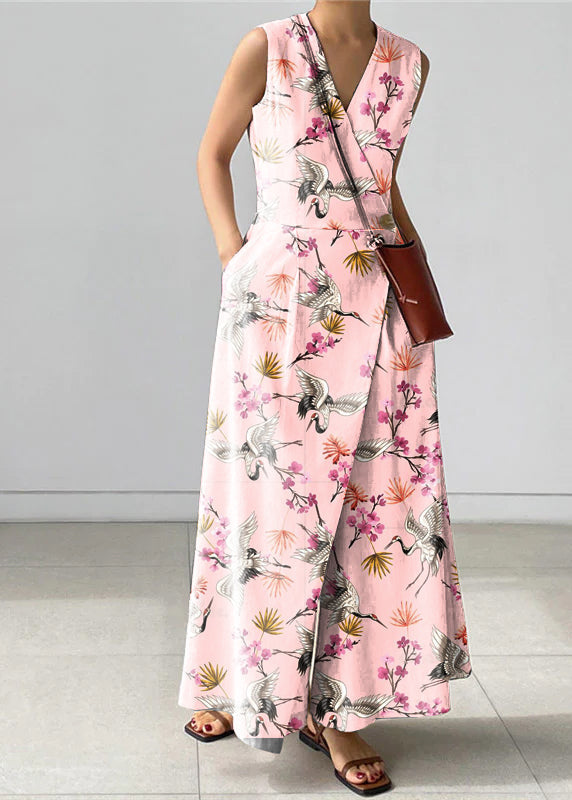 Dames Jumpsuit Met V-hals en Knoopzakken 5