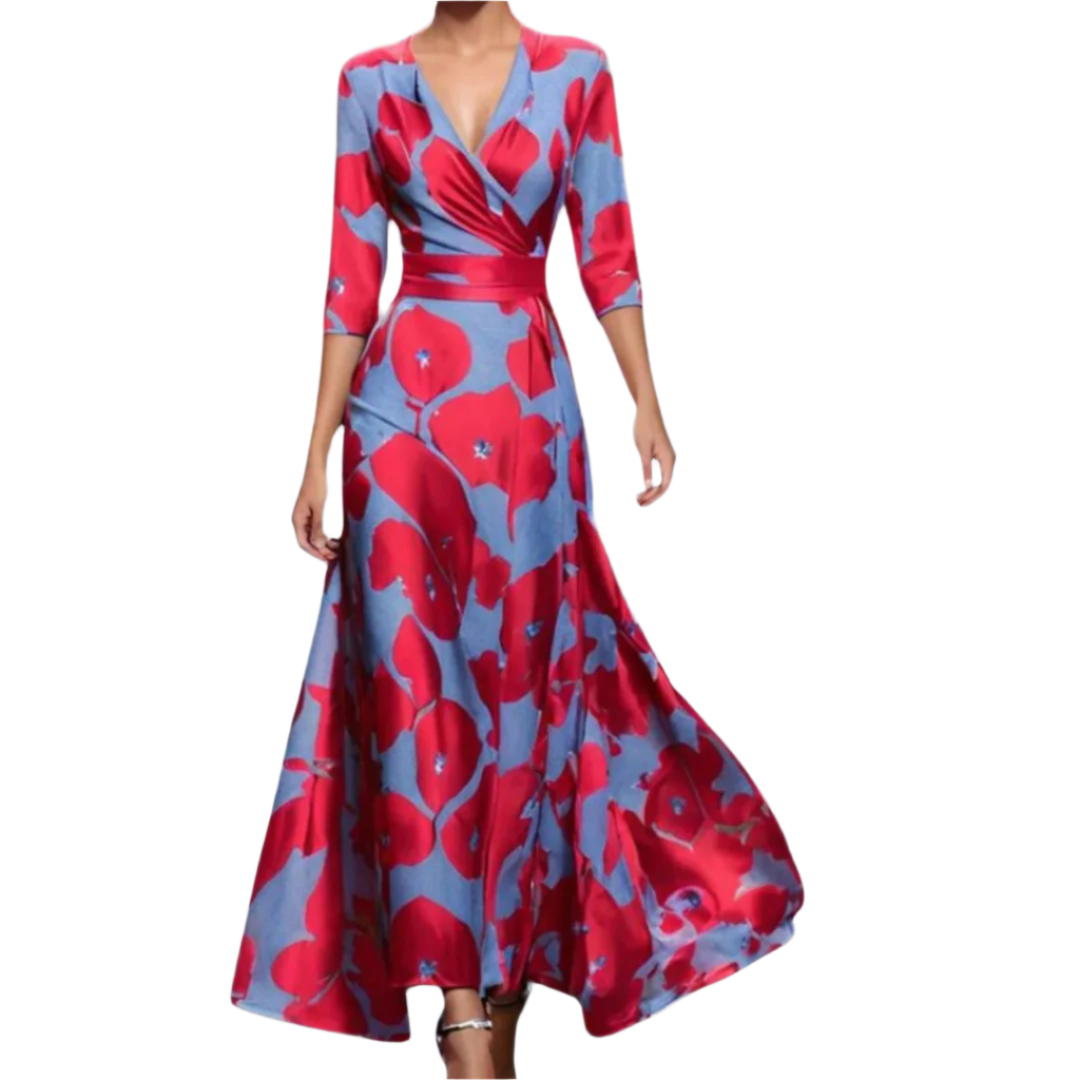 Dames Jurk Bloemenprint Elegant Polyester Voor Zomergelegenheden 0