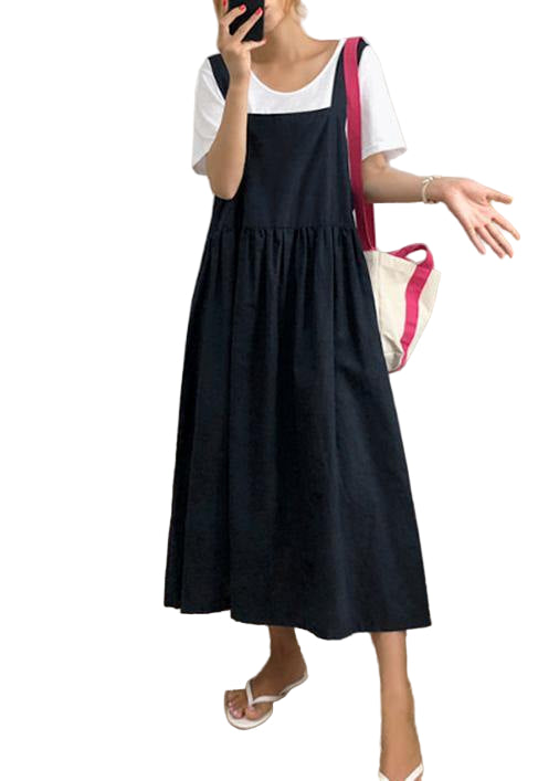 Dames Jurk Cinched met Spaghettiband voor Zomer en Casual Gelegenheden 0