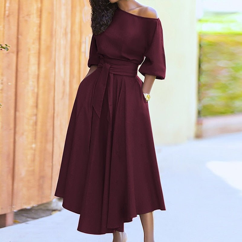 Dames Jurk Katoen Gebonden Taille Casual Zomerjurk 1