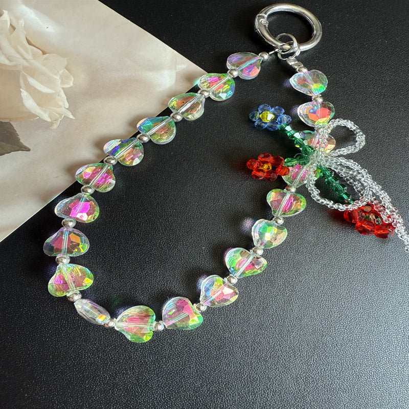 Dames Ketting Hartvormige Strik Met Kristallen Accent 3