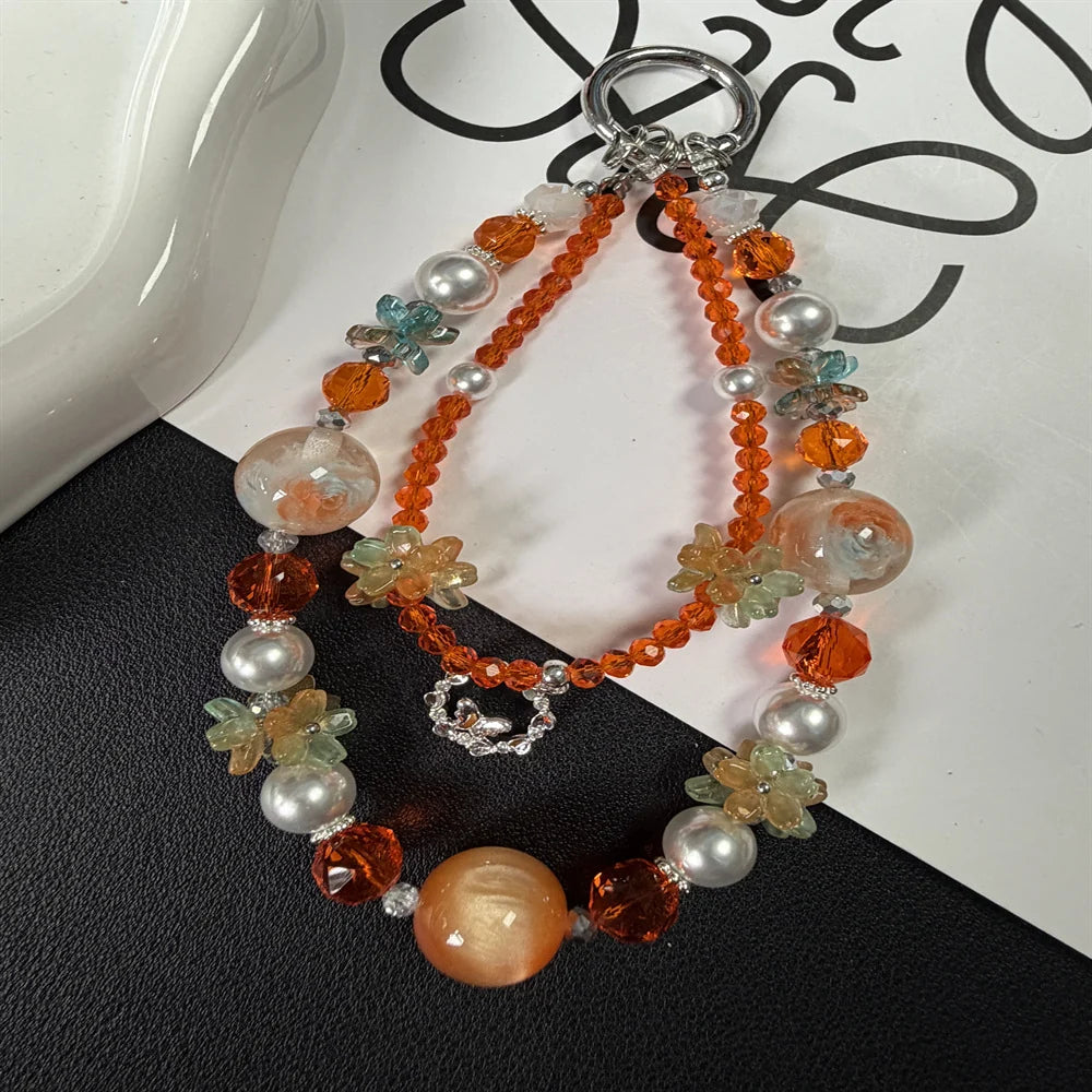 Dames Ketting met Bloemenkralen Design 2