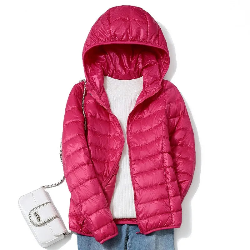 Dames Korte Puffer Jacket Ultralicht voor Winter en Tussenseizoen 1
