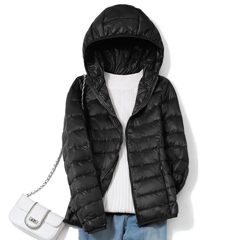 Dames Korte Puffer Jacket Ultralicht voor Winter en Tussenseizoen 11