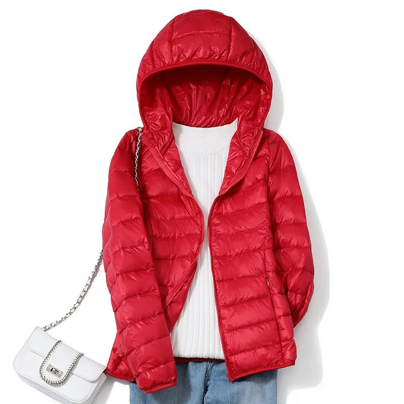 Dames Korte Puffer Jacket Ultralicht voor Winter en Tussenseizoen 13