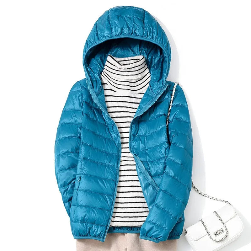 Dames Korte Puffer Jacket Ultralicht voor Winter en Tussenseizoen 15