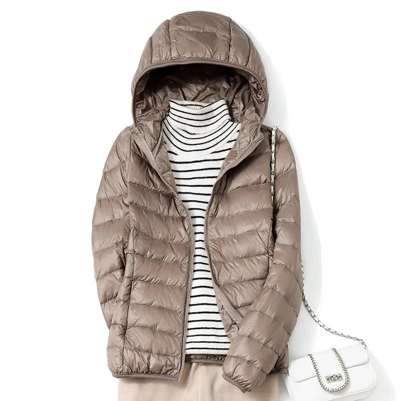 Dames Korte Puffer Jacket Ultralicht voor Winter en Tussenseizoen 3