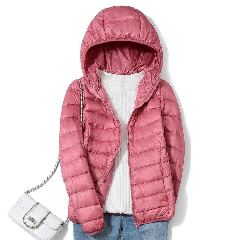 Dames Korte Puffer Jacket Ultralicht voor Winter en Tussenseizoen 5