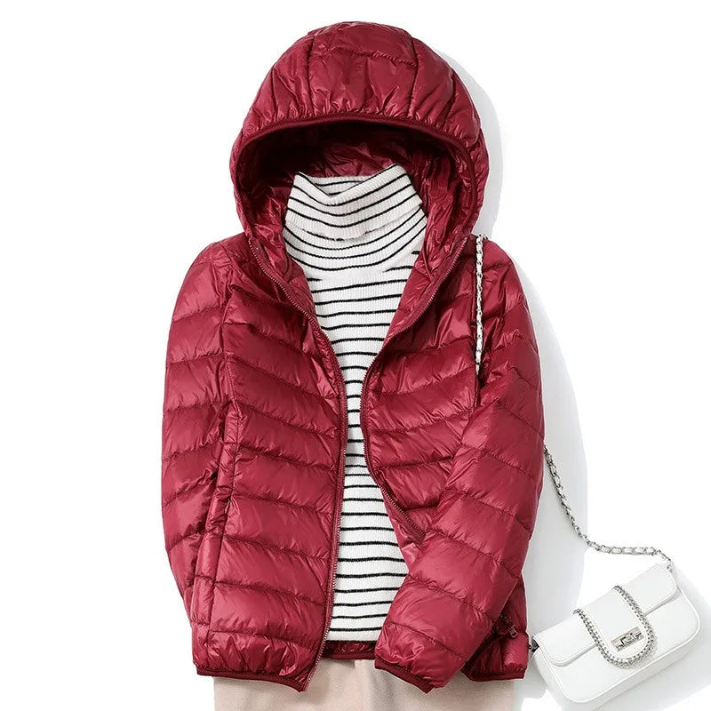 Dames Korte Puffer Jacket Ultralicht voor Winter en Tussenseizoen 6