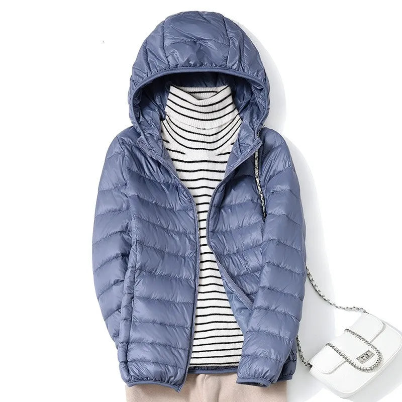 Dames Korte Puffer Jacket Ultralicht voor Winter en Tussenseizoen 9
