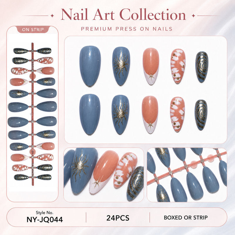 Dames Kunstnagels Bloemen en Glitter Design Set 2