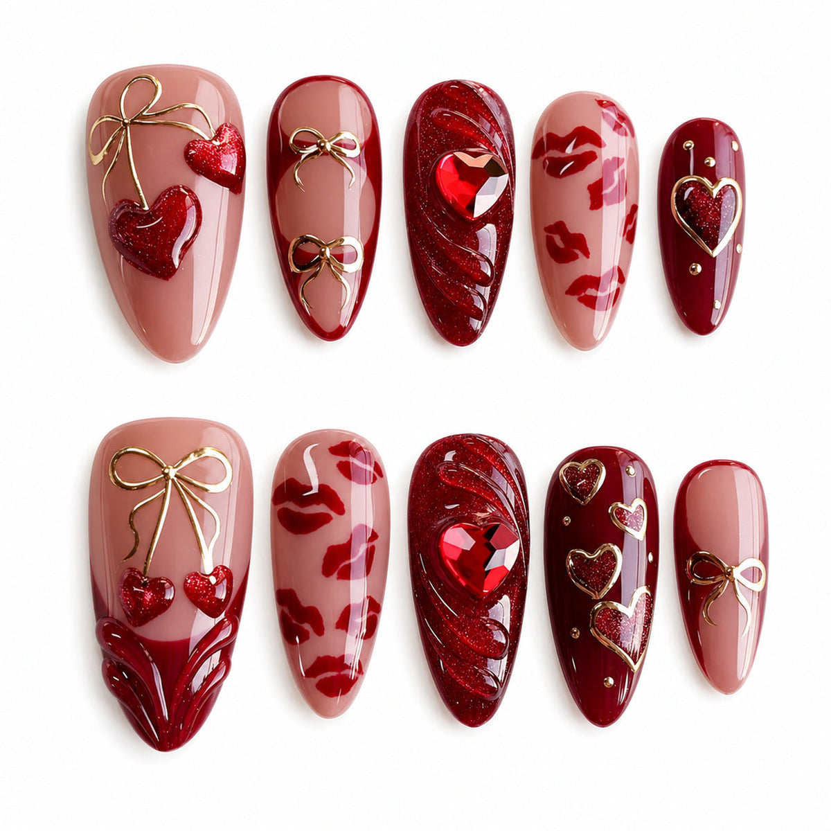 Dames Kunstnagels Romantisch Design 1