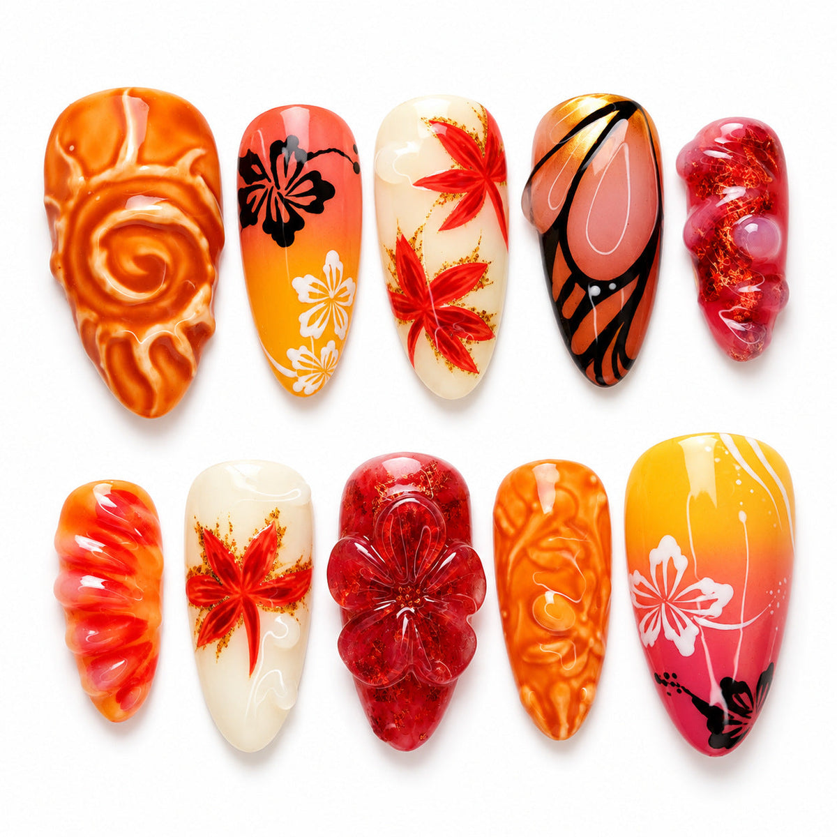 Dames Kunstnagels Set Met Diverse Ontwerpen 4