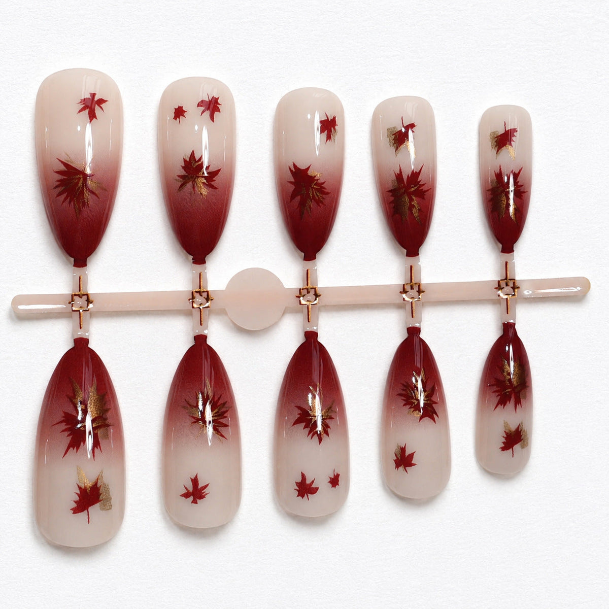 Dames Kunstnagels met Bladdesign 2