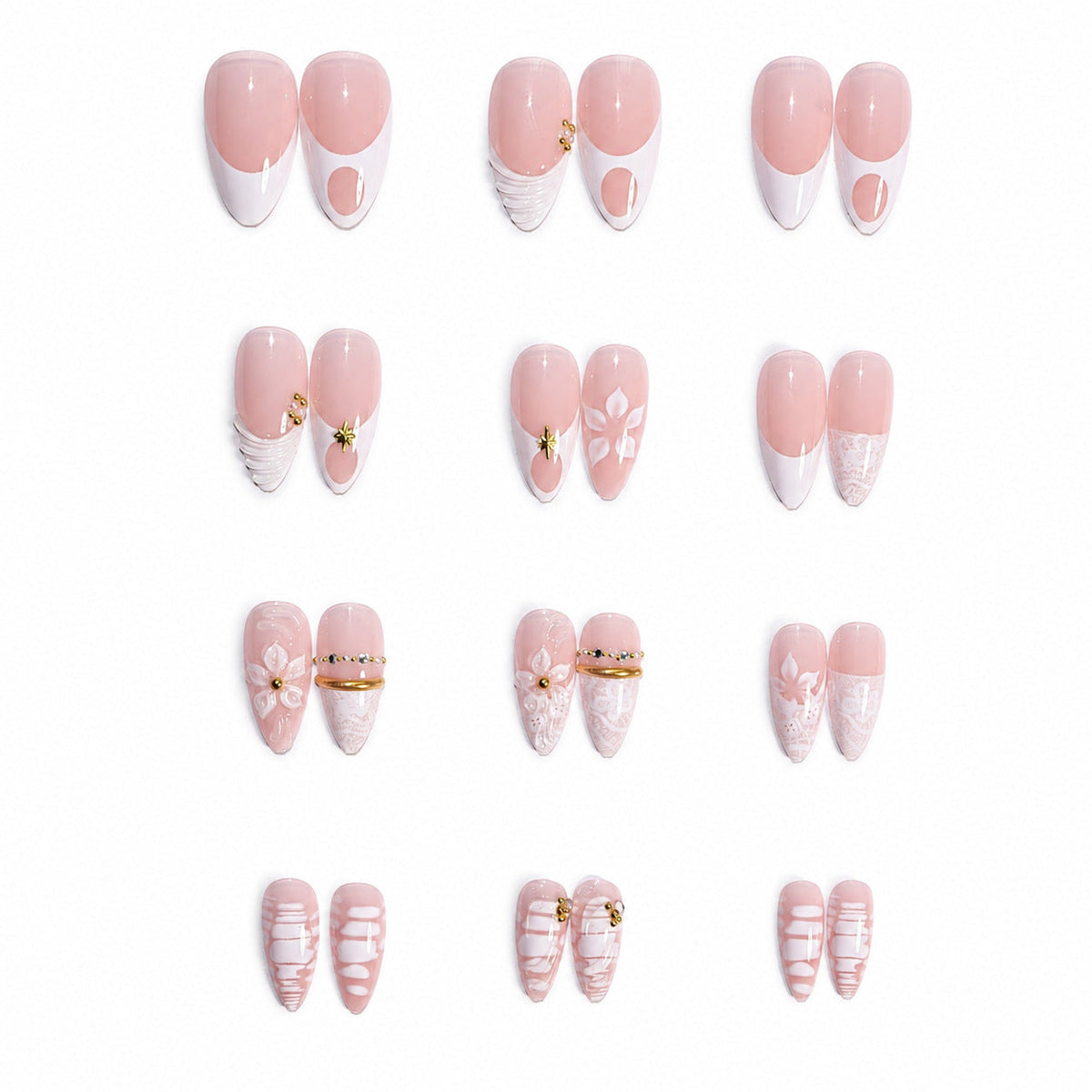 Dames Kunstnagelset Diverse Designs Gemakkelijk Aan te Brengen 3